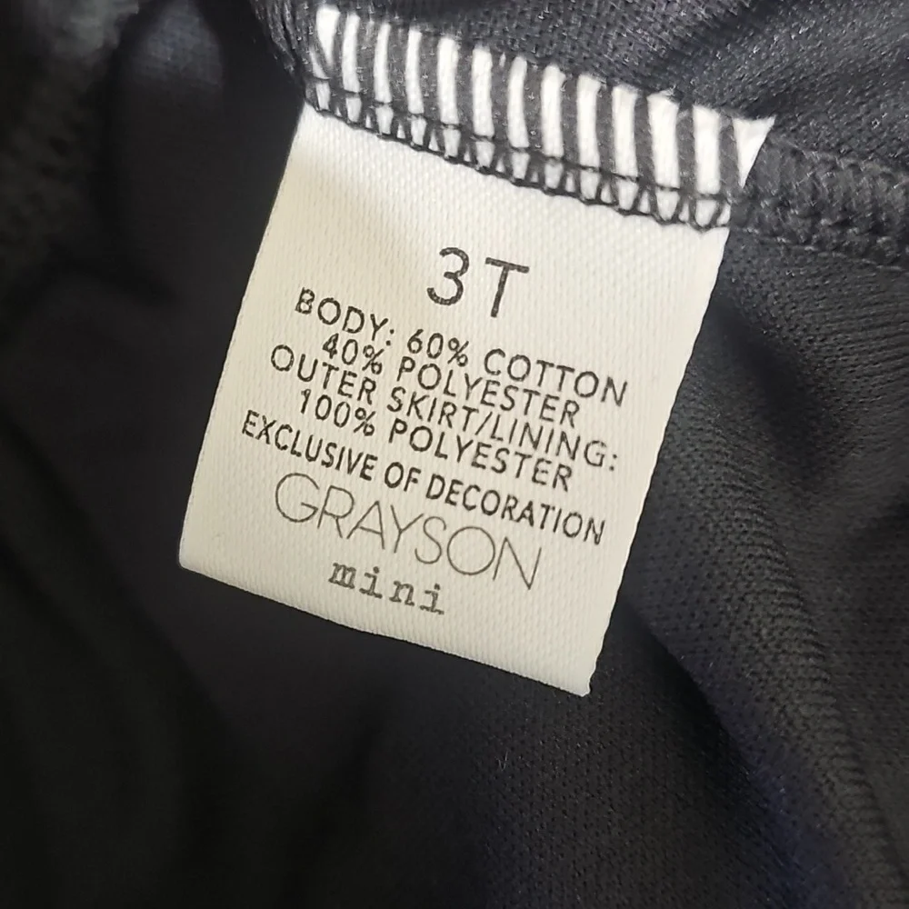Grayson Mini Toddler Girls' Tulle Dress Charcoal Black and Grey